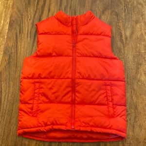 Old Navy orange puffer vest for kids